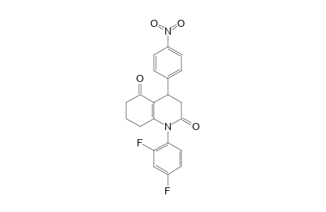 1-(2,4-difluorophenyl)-4-(4-nitrophenyl)-4,6,7,8-tetrahydro-3H-quinoline-2,5-dione