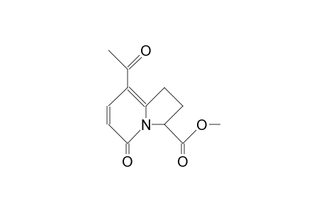 5-Oxo-8-(1-oxo-ethyl)-1,2,3,5-tetrahydro-indolizine-3-carboxylic acid, methyl ester