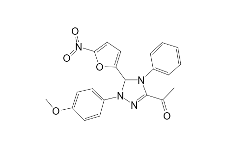 1-[1-(4-methoxy-phenyl)-5-(5-nitro-furan-2-yl)-4-phenyl-4,5-dihydro-1H-[1,2,4]triazol-3-yl]-ethanone