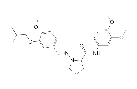 N-(3,4-dimethoxyphenyl)-1-{[(E)-(3-isobutoxy-4-methoxyphenyl)methylidene]amino}-2-pyrrolidinecarboxamide