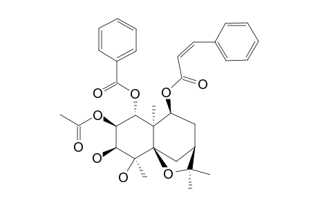 (1R,2S,3S,4S,5R,7R,9S,10R)-2-Acetoxy-1-benzoyloxy-9-cis-cinnamoyloxy-3,4-dihydroxydihydro-.beta.-agarofuran