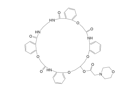 15-Morpholinoacetoxy-6,14,15,24,32,33-hexahydro-16H-tetrabenzo[b,h,p,v][1,7,18,24,4,11,14,21]tetraoxatetraazacycloheptacosin-7,23,30,35-(8H,22H,31H,34H)-tetraone