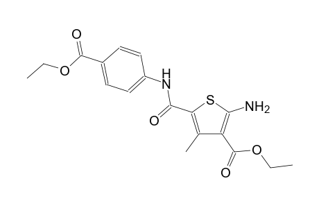 ethyl 2-amino-5-{[4-(ethoxycarbonyl)anilino]carbonyl}-4-methyl-3-thiophenecarboxylate
