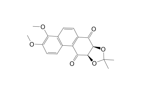 2,3-Dihydro-7,8-dimethoxy-2,3-cis-isopropylidendioxyphenanthren-1,4-dion