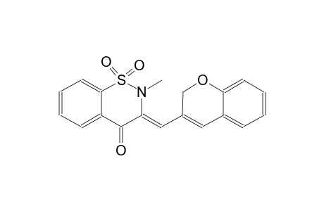 4H-1,2-benzothiazin-4-one, 3-(2H-1-benzopyran-3-ylmethylene)-2,3-dihydro-2-methyl-, 1,1-dioxide, (3Z)-