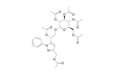 3-ACETAMIDO-METHYL-5-[(1S-ACETOXY-2-(2,3,4,6-TETRA-O-ACETYL-ALPHA-D-GLUCOPYRANOSYLOXY)-ETHYL]-1-PHENYLPYRAZOLE