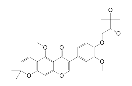PIERREIONE_A;3',5-DIMETHOXY-4'-(2-R,3-DIHYDROXY-3-METHYL3XISOFLAVONE