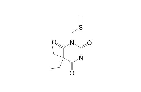 2,4,6(1H,3H,5H)-Pyrimidinetrione, 5,5-diethyl-1-(methylthiomethyl)-