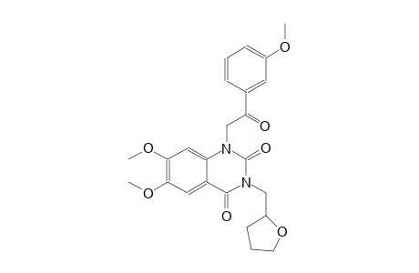 6,7-dimethoxy-1-[2-(3-methoxyphenyl)-2-oxoethyl]-3-(tetrahydro-2-furanylmethyl)-2,4(1H,3H)-quinazolinedione