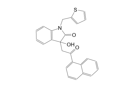 2H-indol-2-one, 1,3-dihydro-3-hydroxy-3-[2-(1-naphthalenyl)-2-oxoethyl]-1-(2-thienylmethyl)-