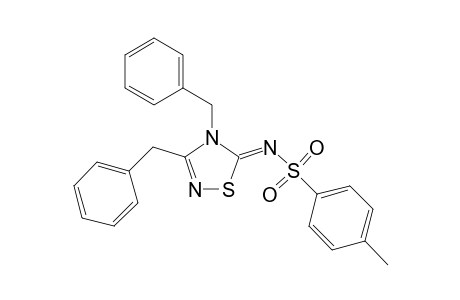N-[3,4-Bis(phenylmethyl)-1,2,4-thiadiazol-5(4H)-ylidene]-4-methylbenzenesulfonamide