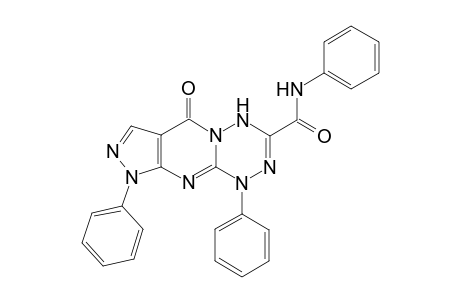 1,9-Diphenyl-3-phenylaminocarbonyl-1,4-dihydropyrazolo[3,4-d]pyrimido[1,2-b][1,2,4,5]tetrazin-6-one