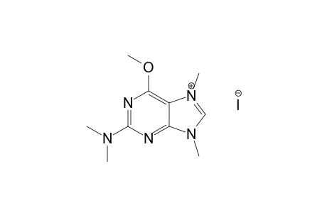6-Methoxy-7,9-dimethyl-2-dimethylaminopurine iodide
