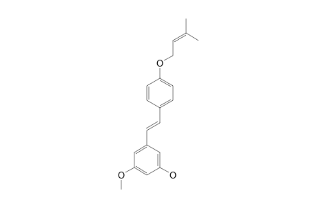 3-METHOXY-5-HYDROXY-4'-O-PRENYL-(TRANS)-STILBENE