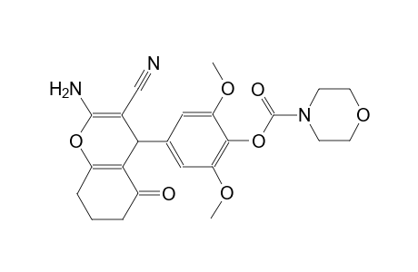 4-morpholinecarboxylic acid, 4-(2-amino-3-cyano-5,6,7,8-tetrahydro-5-oxo-4H-1-benzopyran-4-yl)-2,6-dimethoxyphenyl ester