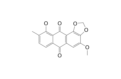 8-HYDROXY-3-METHOXY-7-METHYL-1,2-METHYLENEDIOXY-9,10-ANTHRAQUINONE