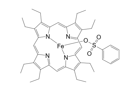 Iron, (benzenesulfonato-O)[2,3,7,8,12,13,17,18-octaethyl-21H,23H-porphinato (2-)-N21,N22,N23,N24]-, (SP-5-12)-