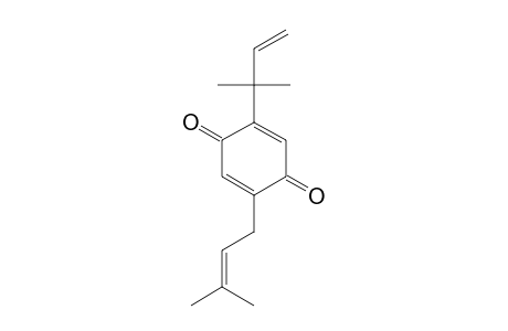 5-(1,1-Dimethylprop-2-enyl)-2-(3-methylbut-2-enyl)cyclohexa-2,5-diene-1,4-dione