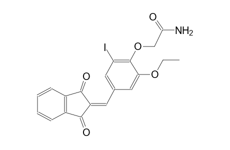 2-{4-[(1,3-dioxo-1,3-dihydro-2H-inden-2-ylidene)methyl]-2-ethoxy-6-iodophenoxy}acetamide