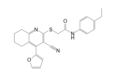 acetamide, 2-[[3-cyano-4-(2-furanyl)-5,6,7,8-tetrahydro-2-quinolinyl]thio]-N-(4-ethylphenyl)-