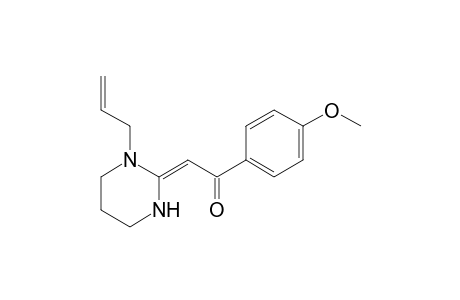 (2E)-1-(4-methoxyphenyl)-2-(1-prop-2-enyl-1,3-diazinan-2-ylidene)ethanone