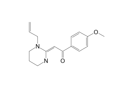 (2E)-1-(4-methoxyphenyl)-2-(1-prop-2-enyl-1,3-diazinan-2-ylidene)ethanone