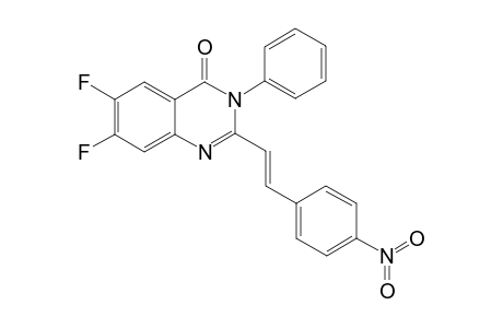 trans-2-[2-(4-Nitrophenyl)vinyl]-3-phenyl-6,7-difluoro-3H-quinazolin-4-one