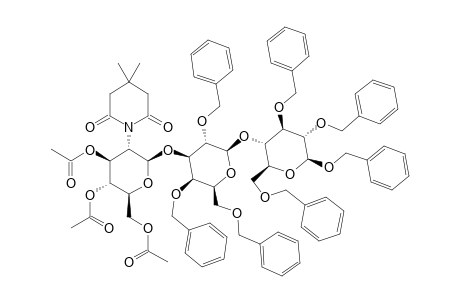 #13B;BENZYL-3,4,6-TRI-O-ACETYL-2-DEOXY-2-(3,3-DIMETHYLGLUTARIMIDO)-BETA-D-GLUCOPYRANOSYL-(1->3)-2,4,6-TRI-O-BENZYL-BETA-D-GALACTOPYRANOSYL-(1->4)-2,3,6-TRI-O-B