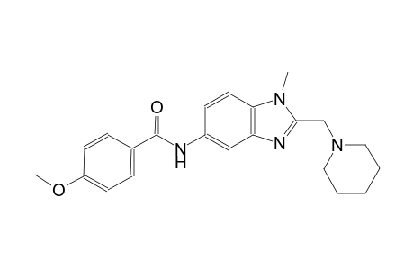 benzamide, 4-methoxy-N-[1-methyl-2-(1-piperidinylmethyl)-1H-benzimidazol-5-yl]-