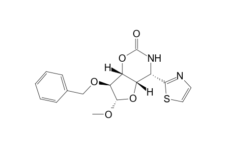 2H-Furo[2,3-e]-1,3-oxazin-2-one, hexahydro-6-methoxy-7-(phenylmethoxy)-4-(2-thiazolyl)-, [4S-(4.alpha.,4a.beta.,6.alpha.,7.beta.,7a.beta.)]-