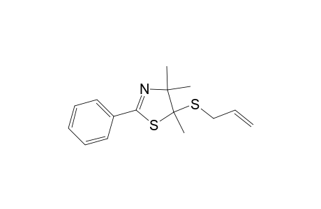 Thiazole, 4,5-dihydro-4,4,5-trimethyl-2-phenyl-5-(2-propenylthio)-