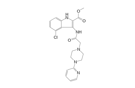 methyl 4-chloro-3-({[4-(2-pyridinyl)-1-piperazinyl]acetyl}amino)-1H-indole-2-carboxylate