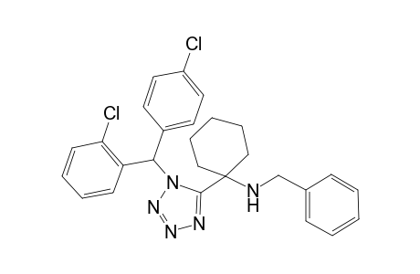 1-[1-[(2-chlorophenyl)-(4-chlorophenyl)methyl]-1,2,3,4-tetrazol-5-yl]-N-(phenylmethyl)cyclohexan-1-amine
