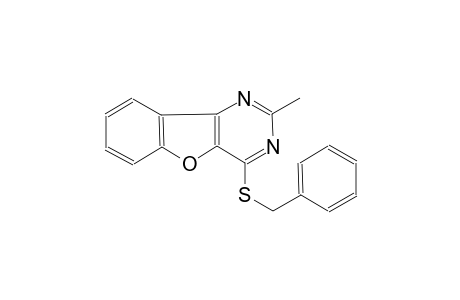 benzyl 2-methyl[1]benzofuro[3,2-d]pyrimidin-4-yl sulfide