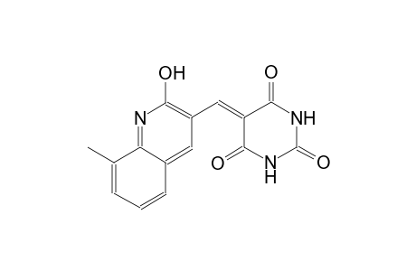 5-[(2-hydroxy-8-methyl-3-quinolinyl)methylene]-2,4,6(1H,3H,5H)-pyrimidinetrione
