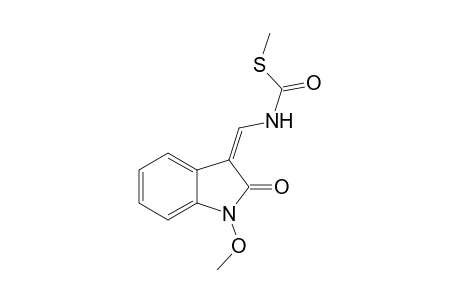 S-Methyl 1-methoxy-2,3-dihydro-3-(aminomethylene)-2-oxoindole-thiocarbamate