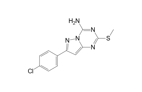 4-amino-7-(p-chlorophenyl)-2-(methylthio)pyrazolo[1,5-a]-s-triazine