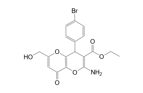 pyrano[3,2-b]pyran-3-carboxylic acid, 2-amino-4-(4-bromophenyl)-4,8-dihydro-6-(hydroxymethyl)-8-oxo-, ethyl ester