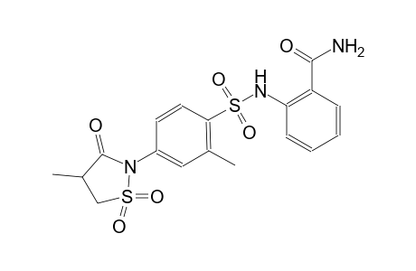 benzamide, 2-[[[2-methyl-4-(4-methyl-1,1-dioxido-3-oxo-2-isothiazolidinyl)phenyl]sulfonyl]amino]-
