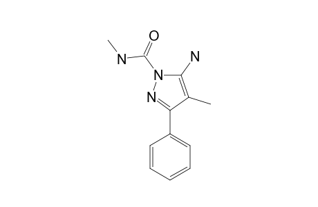 5-amino-N,4-dimethyl-3-phenylpyrazole-1-carboxamide