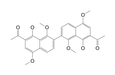 2-ACETYL-7-(2-ACETYL-1-HYDROXY-4,8-DIMETHOXY-7-NAPHTHYL)-4,8-DIMETHOXY-1-NAPHTHOL