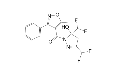 3,5-bis(difluoromethyl)-1-[(5-methyl-3-phenyl-4-isoxazolyl)carbonyl]-4,5-dihydro-1H-pyrazol-5-ol