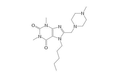 1,3-dimethyl-8-[(4-methyl-1-piperazinyl)methyl]-7-pentyl-3,7-dihydro-1H-purine-2,6-dione