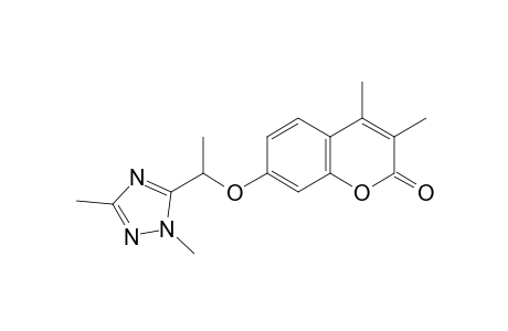 2H-1-Benzopyran-2-one, 7-[1-(1,3-dimethyl-1H-1,2,4-triazol-5-yl)ethoxy]-3,4-dimethyl-
