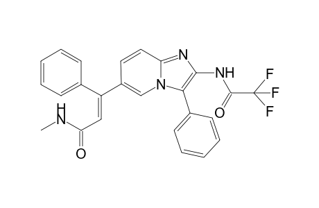 2-Trifluoroacetamido-3-phenyl-6-[(E)-1-phenyl-2-(N-methylcarbomyl)vinyl]imidazo[1,2-a]pyridine