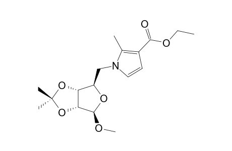 METHYL-5-C-(3-ETHOXYCARBONYL-2-METHYL-PYRROL-1-YL)-2,3-O-ISOPROPYLIDENE-5-DEOXY-BETA-D-RIBOFURANOSIDE