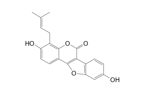 3,9-Dihydroxy-4-(3-methylbut-2-en-1-yl)-6H-benzofuro[3,2-c]chromen-6-one