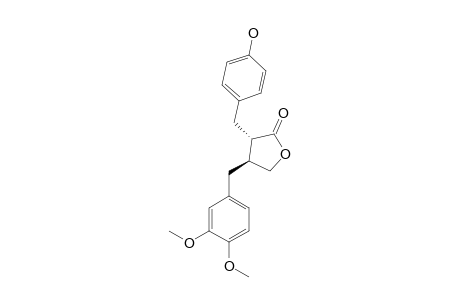 (-)-(2R,3R)-2-(4'-HYDROXYBENZYL)-3-(3'',4''-DIMETHOXYBENZYL)-BUTYROLACTONE