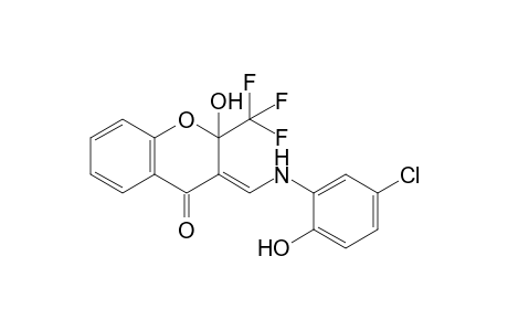 (Z)-3-{[(5-Chloro-2-hydroxyphenyl)amino]methylene}-2-hydroxy-2-(trifluoromethyl)chroman-4-one