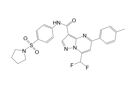 7-(difluoromethyl)-5-(4-methylphenyl)-N-[4-(1-pyrrolidinylsulfonyl)phenyl]pyrazolo[1,5-a]pyrimidine-3-carboxamide